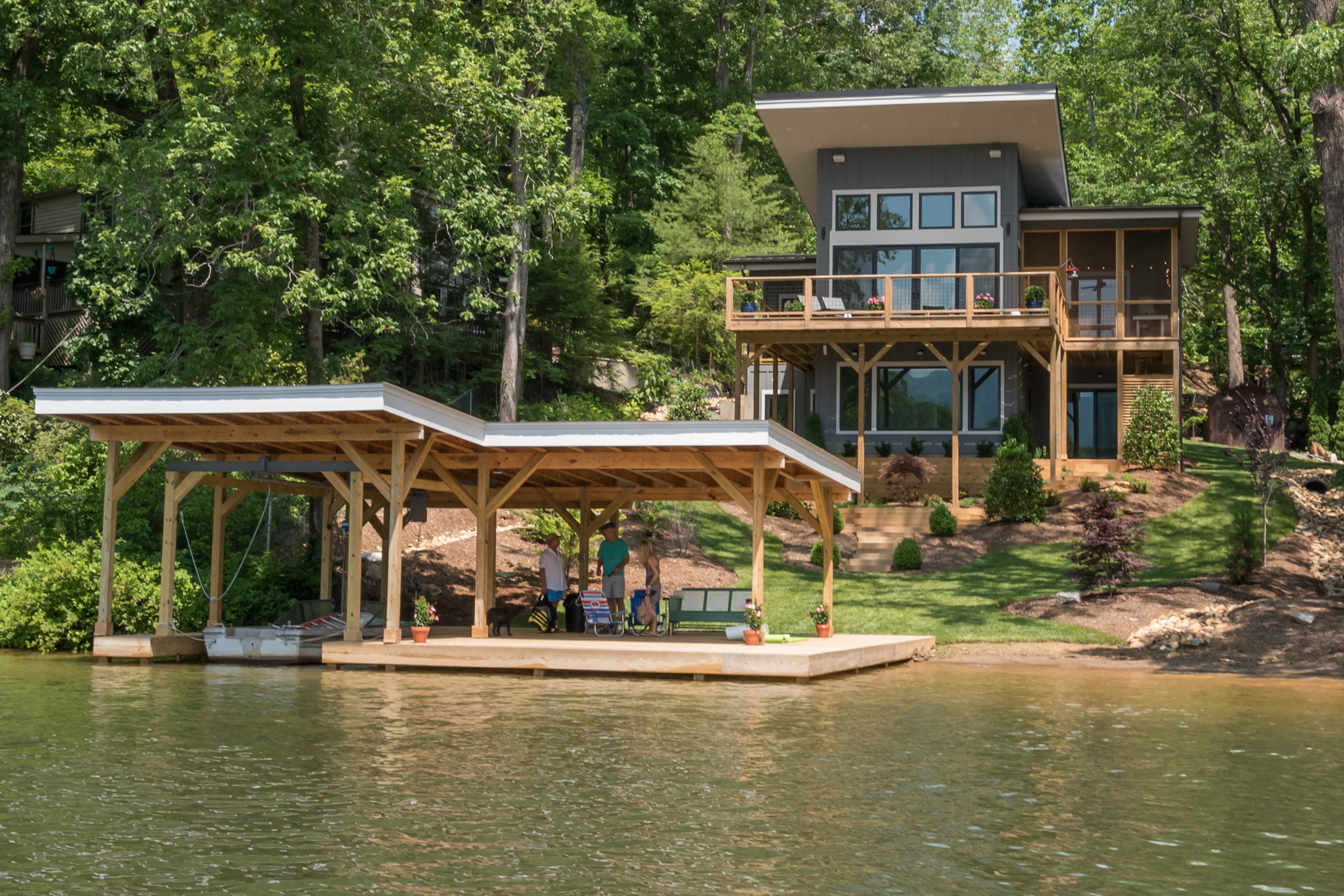 Tryon Builders Lakeshore Home view from Lake Lanier 1