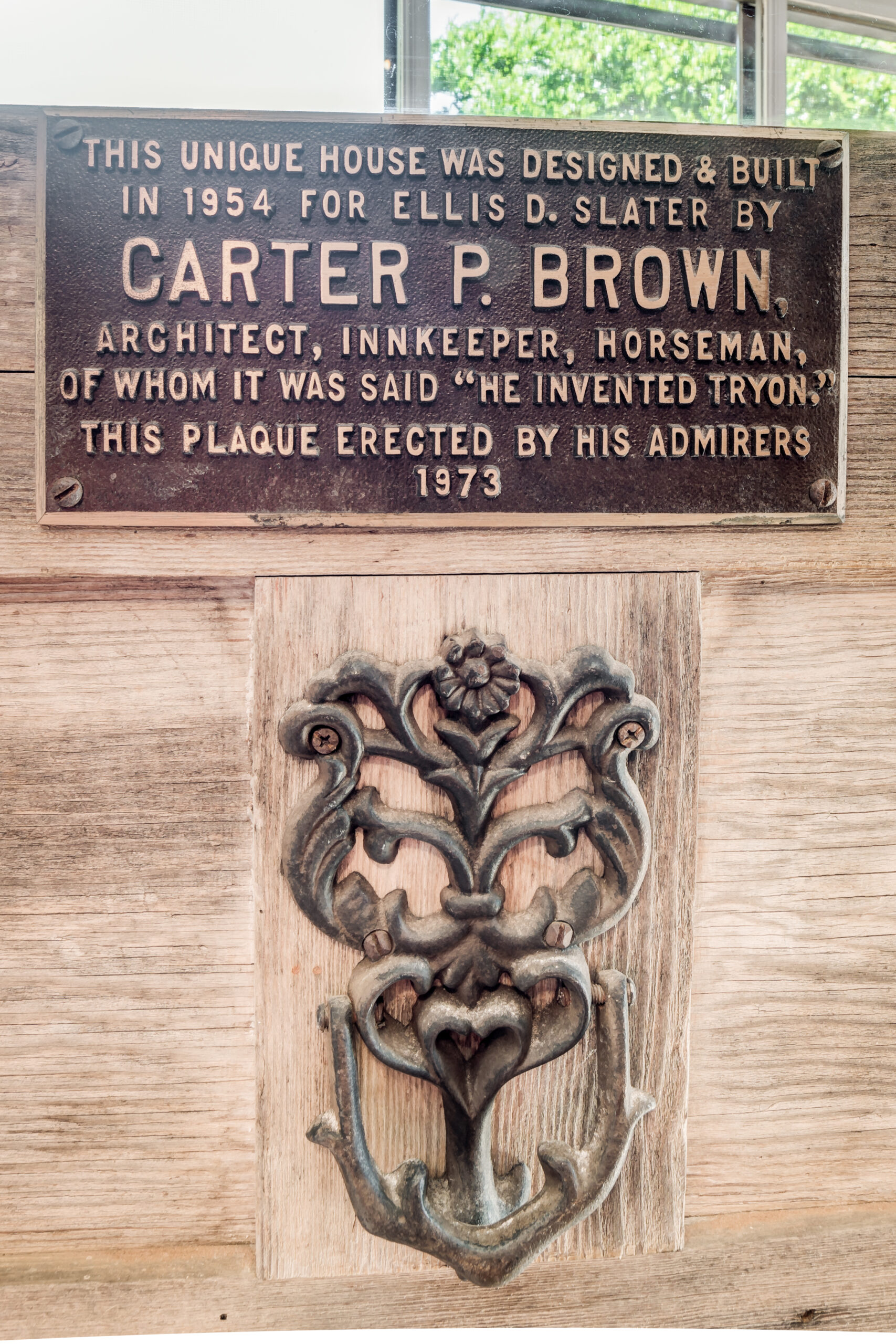 Carter Brown plaque