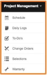 Project Management Screen shot